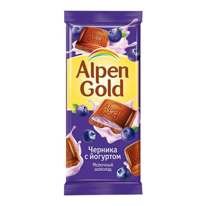 Шоколад ALPEN GOLD с чернично-йогуртовой начинкой